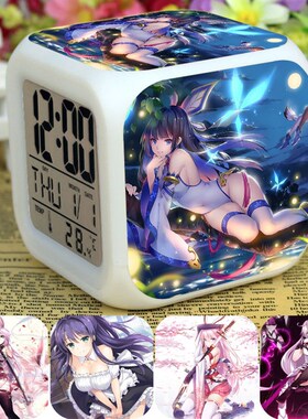 崩坏3崩三动漫周边七彩发光小闹钟学生创意礼物包邮静音床头钟