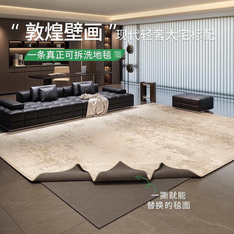 可拆洗地毯客厅2025新款意式轻奢高级感沙发可机洗可水洗卧室地垫