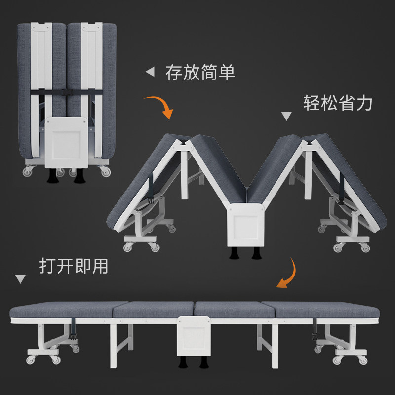 办公室午休折叠床四折床单人家用便携办公室午睡简易床医院陪护床