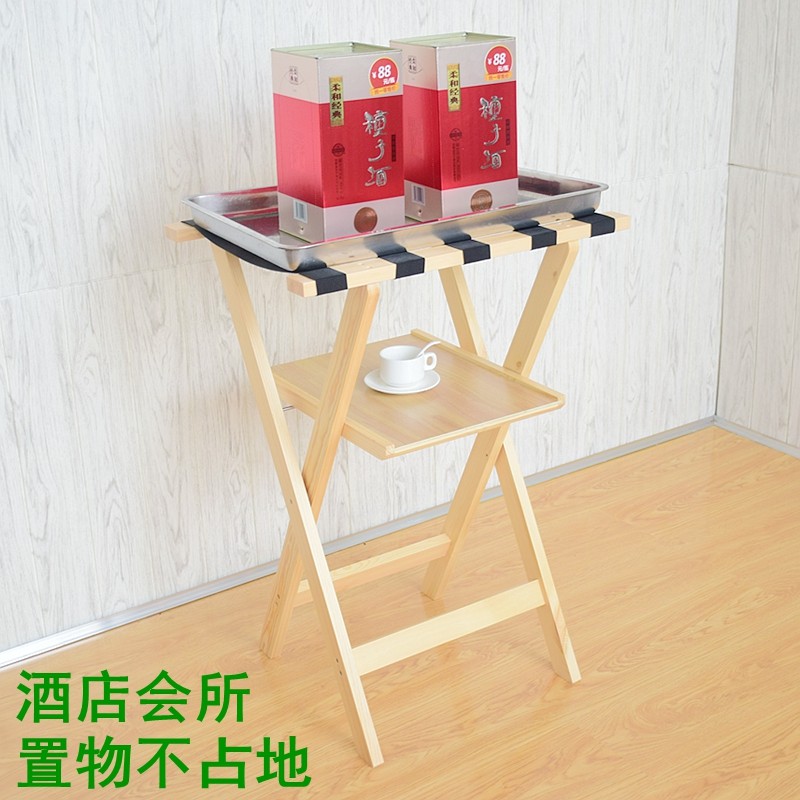餐厅置物架落地家用多层个性厨房放托盘菜篮子客厅实木西折叠收纳