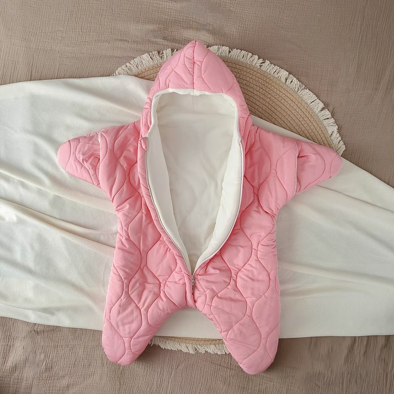 派大星保暖睡袋宝宝包被婴儿秋冬加厚连体衣爬服初生儿外出抱被