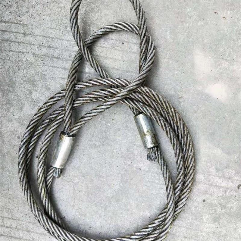 手工编织行吊塔吊装起重插编钢丝绳绳套26mm28mm30mm32-65mm包邮