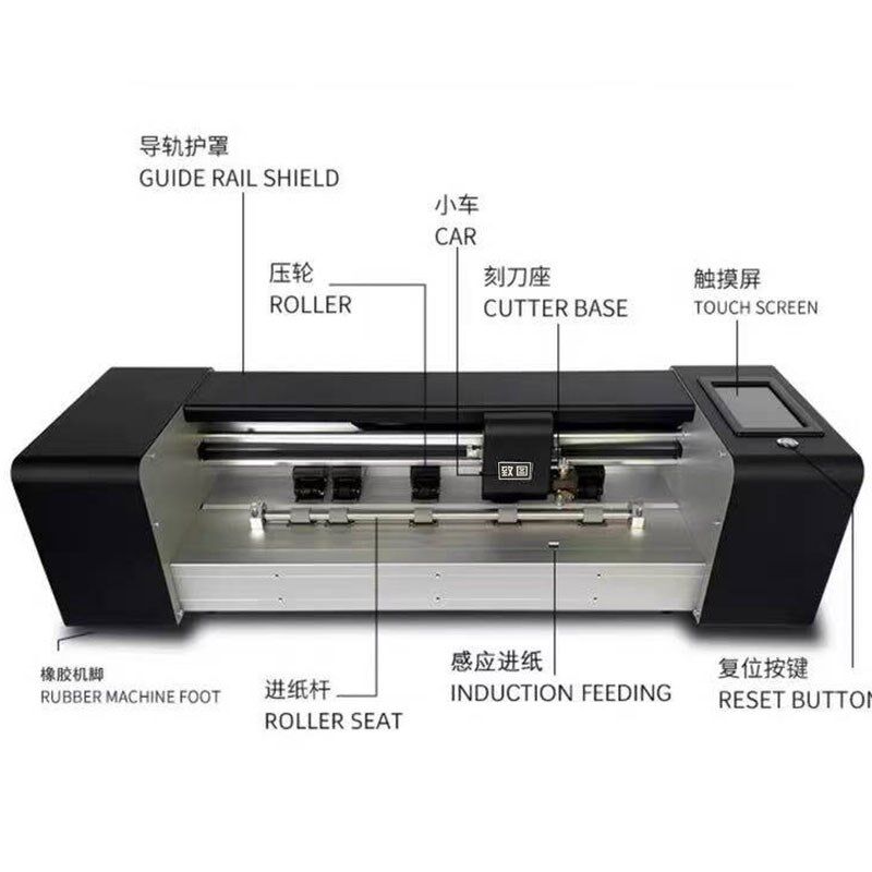 力宇A380双轴感应进纸巡边刻字机小型全自动不干胶标签模切切割机