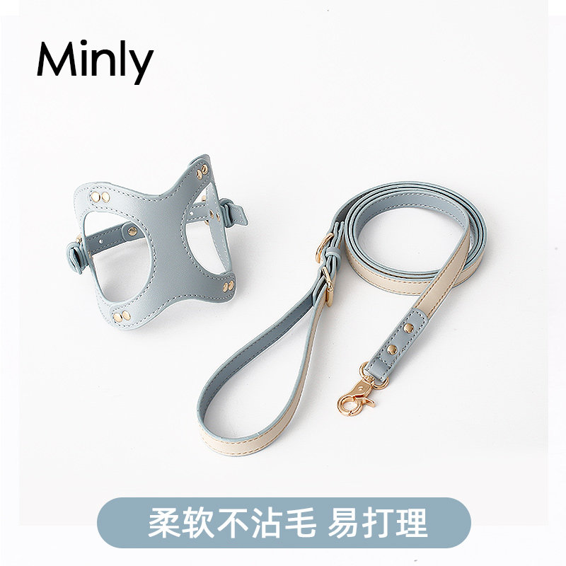 狗狗牵引绳背心式小型犬遛狗绳子宠物胸背带夏天比熊狗链泰迪博美