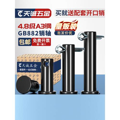 Gb882铁黑洞销平头孔销螺栓A3定位销Mm5M6M8M10M12-M30
