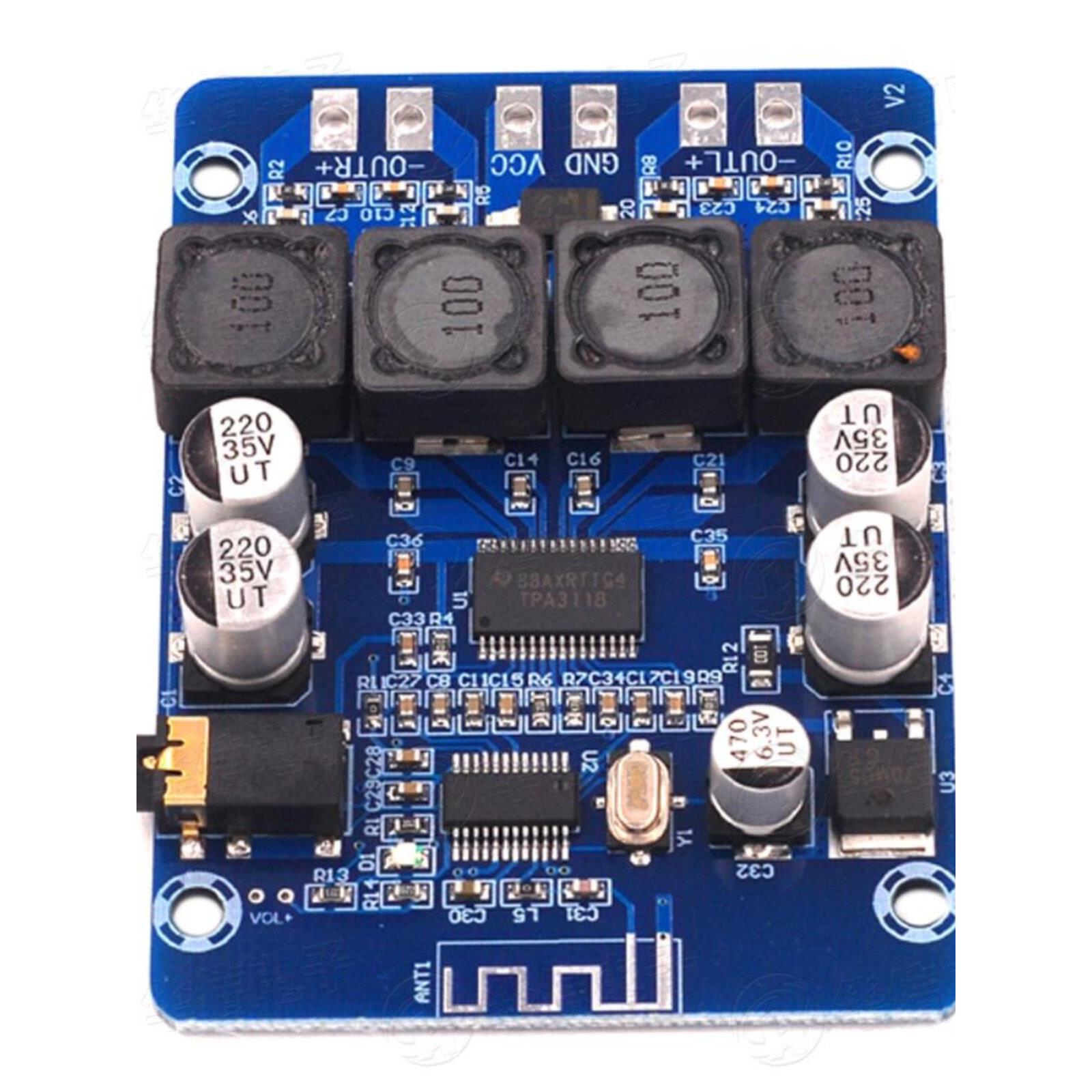 XH-M314 超清蓝牙数字功放板TPA3118双45W15W音频放大模块AUX解码