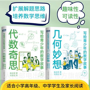 写给青少年的数学故事【全2册】 代数奇思+几何妙想 写给青少年的数学故事 趣味数学故事拓展知识面 数学思维训练分析 官方正版