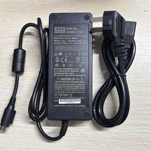 巨鲨显示器电源线0219B1280 12V=6.67A电源适配器航插头四针4芯4P