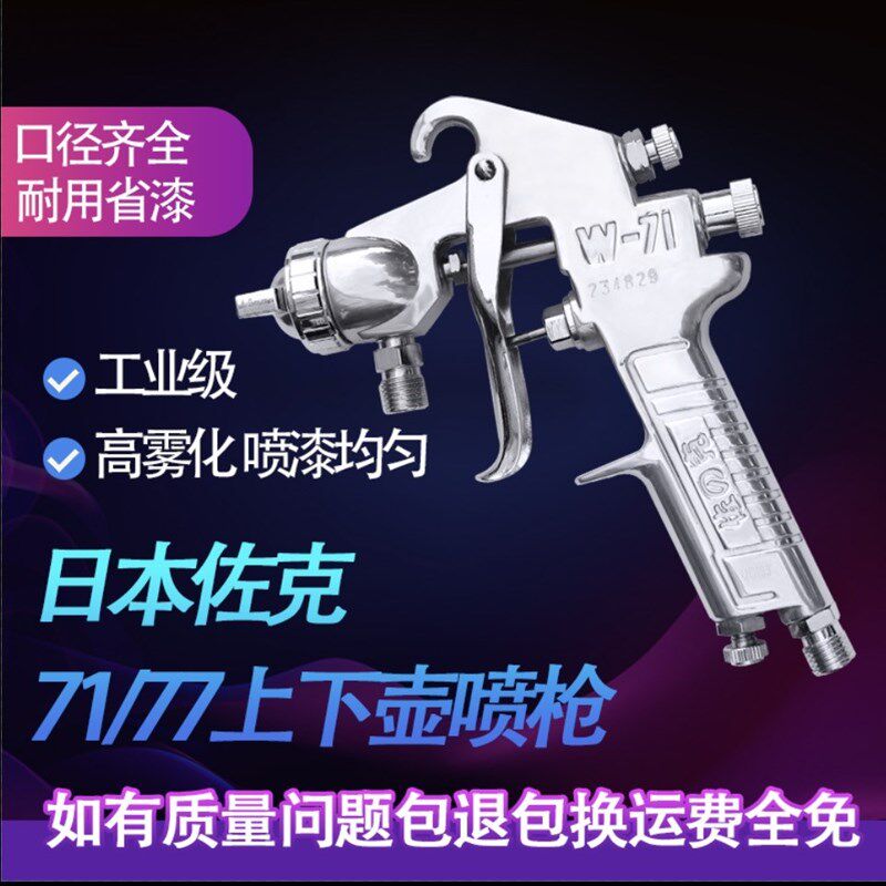 日本佐克W-7177上下壶家俱气动油漆喷枪汽车面漆装修涂料喷漆枪