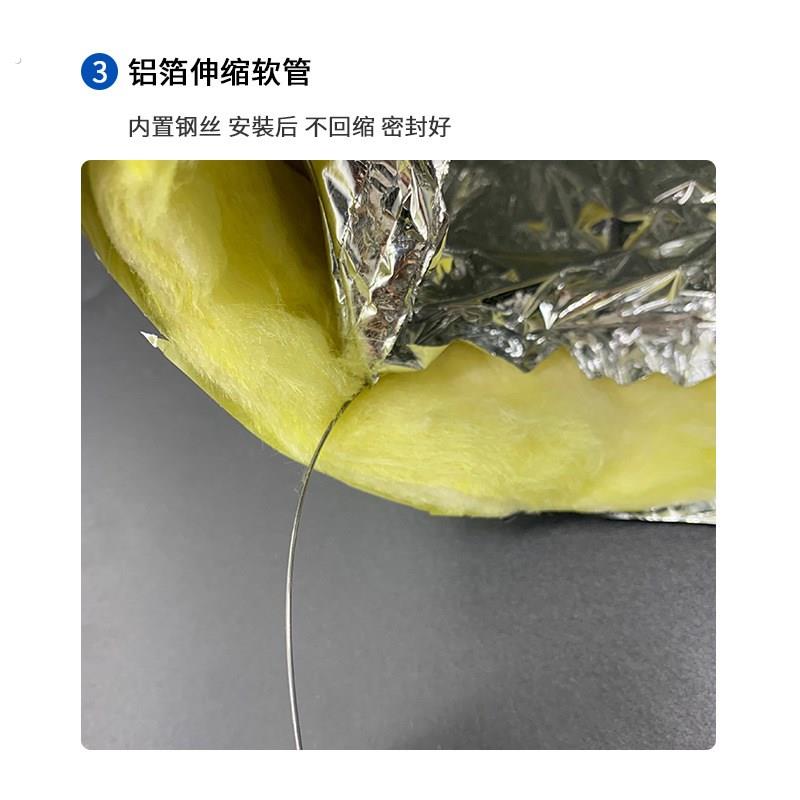 保温软管玻纤布保温软管伸缩软管通风空调软管铝箔保温管厂家现货