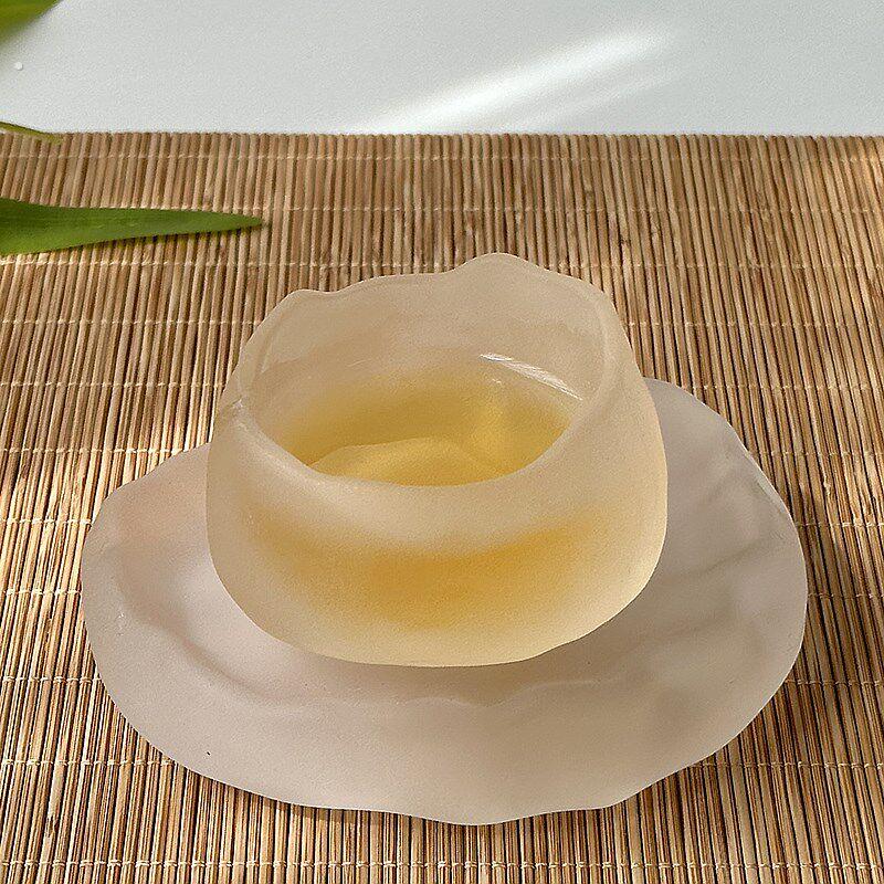 玻璃磨砂品茗杯主人杯单杯个人专用透明杯子小茶杯单只功夫茶具盏