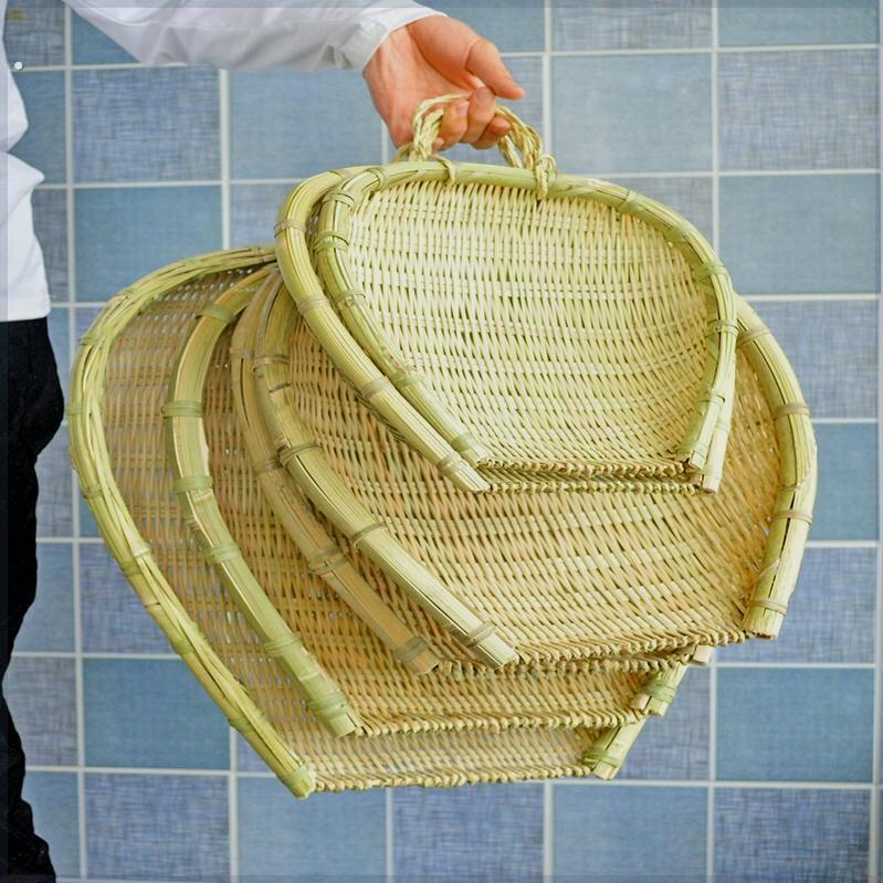 撮箕竹编筲箕竹制品洗菜沥水晾晒收纳篮子米饭竹子烧鸡烧老式传统