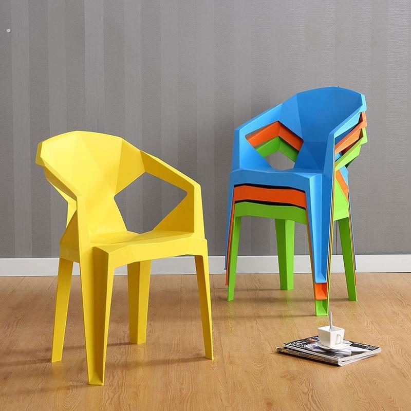 塑料椅子靠背大排档凳子餐椅可叠放防晒钻石简约宵夜夜市摊沙滩椅