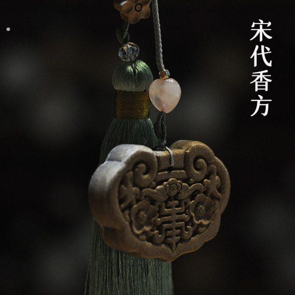 手工香牌古法合香如意锁配饰品汽车载净化香熏挂件家居薰香持久
