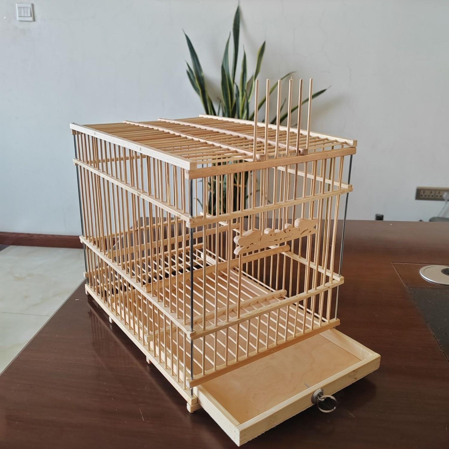 竹制秀眼黄雀紫竹笼长笼竹玉鸟麻料腊嘴新款贝子相思鸟笼大全配件