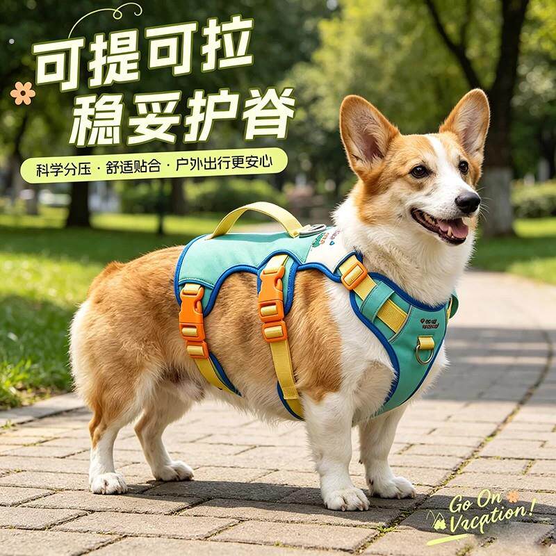 德国狗狗牵引绳胸背四季外出遛狗绳背带宠物户外专用背心式牵狗绳