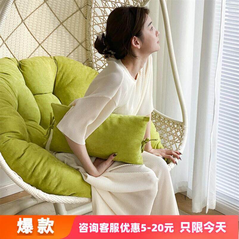 摇篮椅吊椅坐垫子加厚吊篮藤椅靠垫可洗圆形秋千鸟巢单人摇椅垫