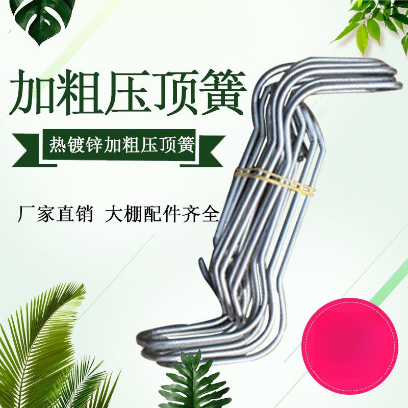 园艺温室大棚配件压顶簧卡簧钢丝夹棚顶弹簧大棚卡子椭圆钢管卡扣
