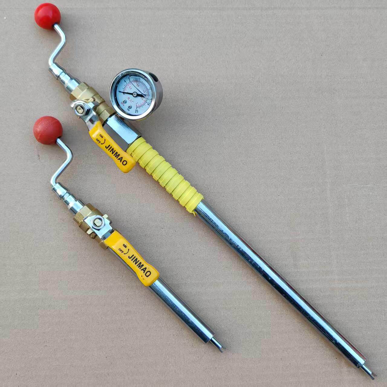 大号加粗工程车充气杆表吊车挖掘机铲车快速补胎冲气加打气拆卸