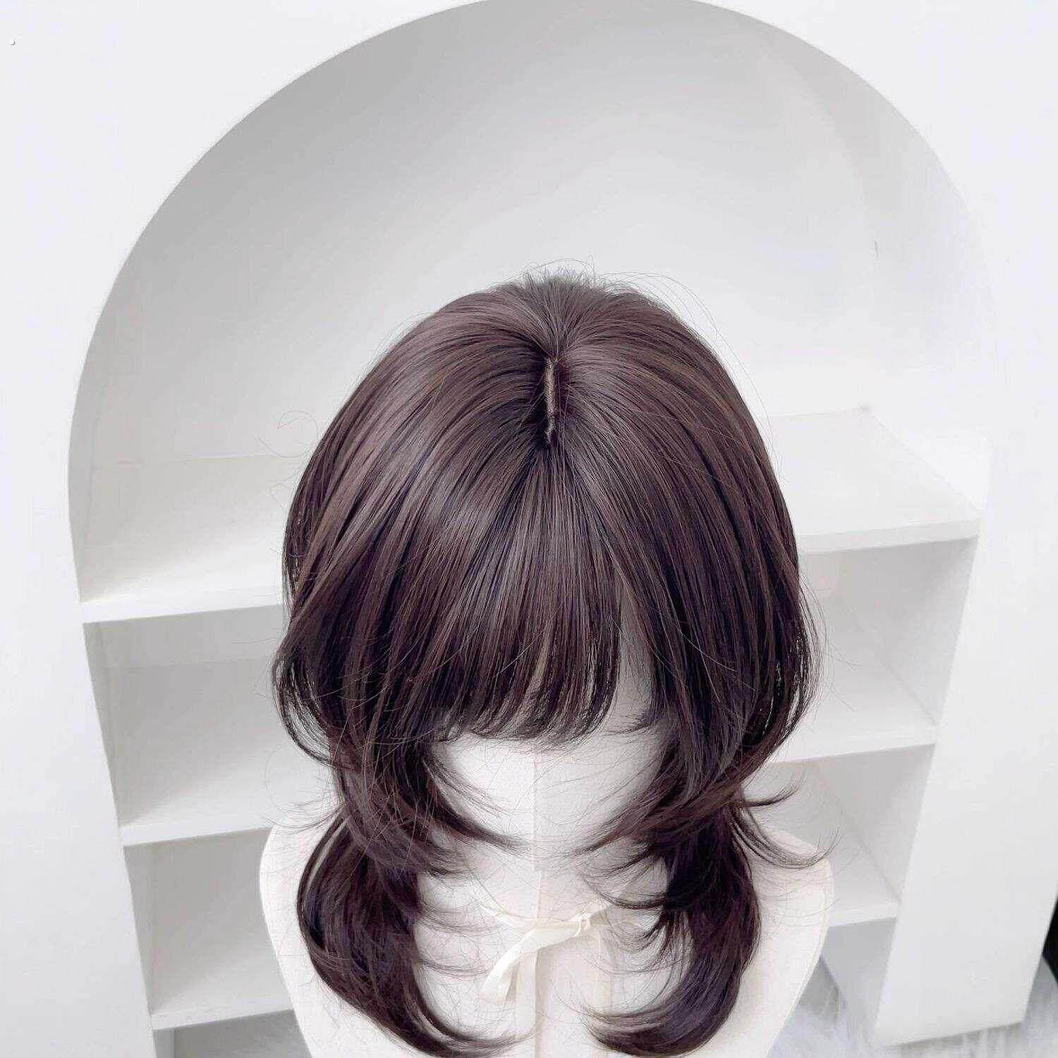 新款古早贝贝假发女日系高层次水母头高颅顶假发女全头套仿真假发