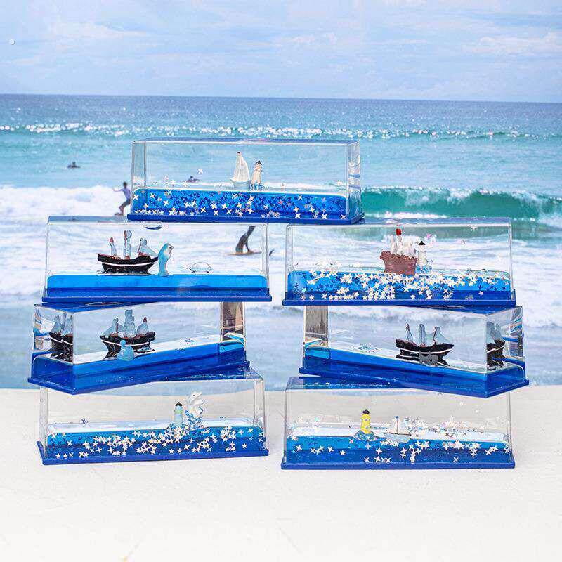 网红解压轮船流体漂流瓶入油海盗船航母漂浮小船摆件男生生日礼物