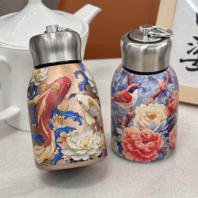 保温杯保温轻奢复古不锈钢水杯可携式创意316内胆高颜值户外小胖