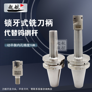 抗震螺纹刀柄可换刀头加长锁牙式刀柄刀杆BT30 BT40-M8 10 12 16