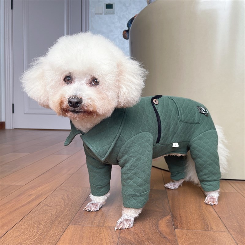 狗狗加厚冬装保暖棉衣泰迪比熊雪纳瑞猫咪中小犬羊羔绒双排扣大衣