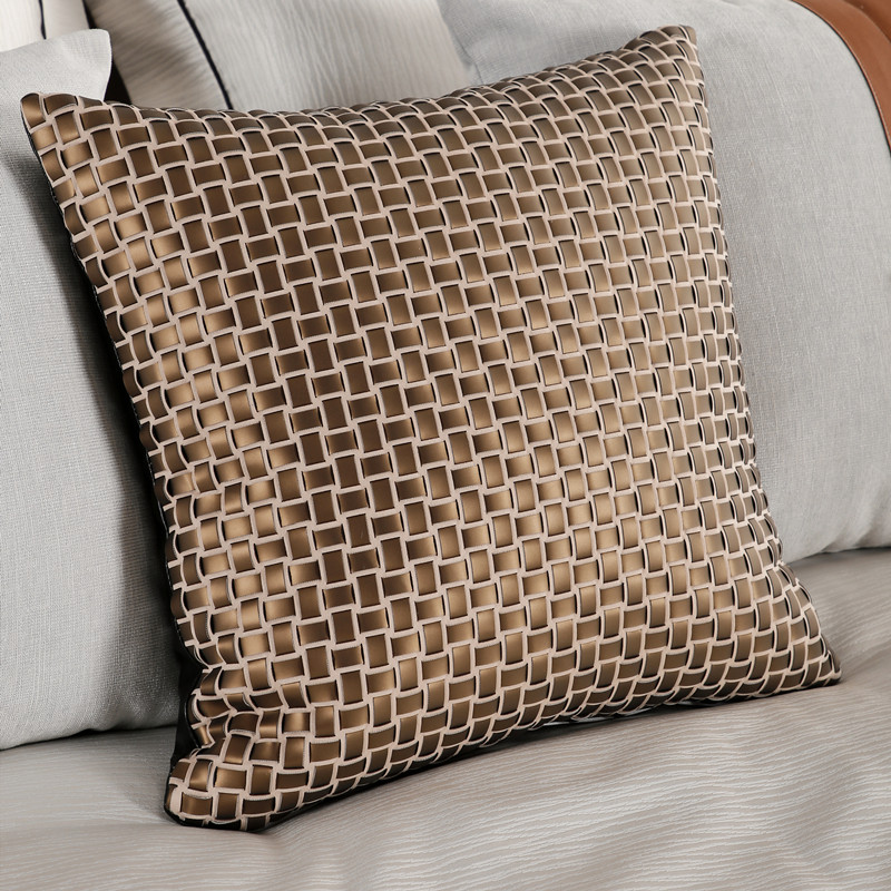 展厅样板间 家具配套床品 轻奢意式港式简约软装床品多件套编制皮