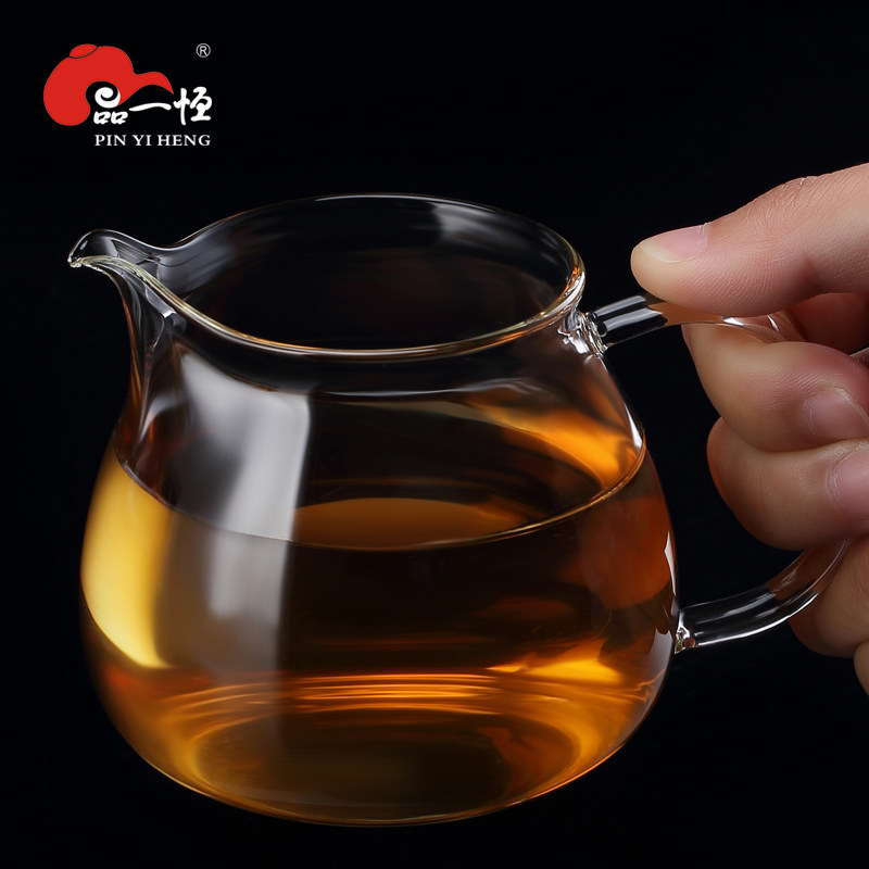 品一恒 满足玻璃公道杯加厚耐热过滤日式茶漏套装茶海分茶器高档