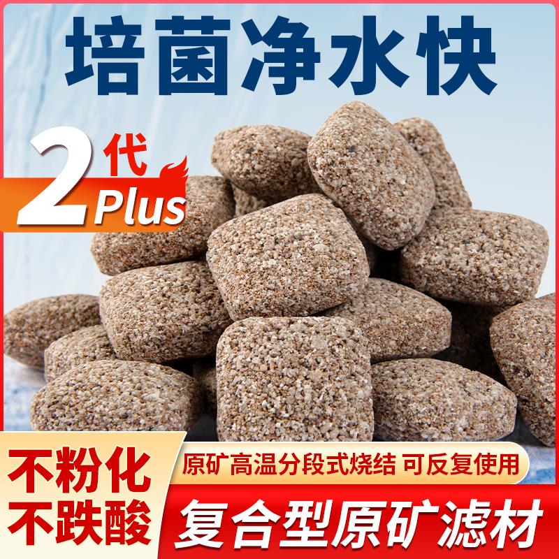 鱼缸过滤材料原矿球生化过滤净水培菌硝化细菌培养过滤球原矿颗粒