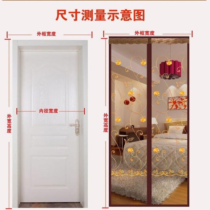 磁铁厨房自吸遮蚊门帘夏季防蚊虫家用宿舍纱网四季夏天铝合金隔断