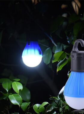 户外帐篷灯=球形野营灯3led手提挂钩照明灯迷你应急露营信号灯