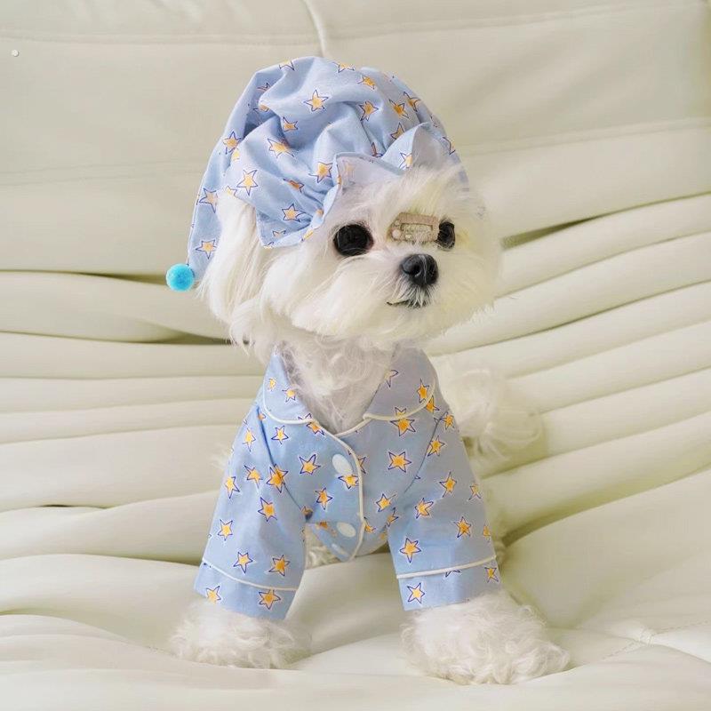 马尔济斯专用衣服狗狗家居服睡衣春秋季款秋天防着凉空调服小体犬