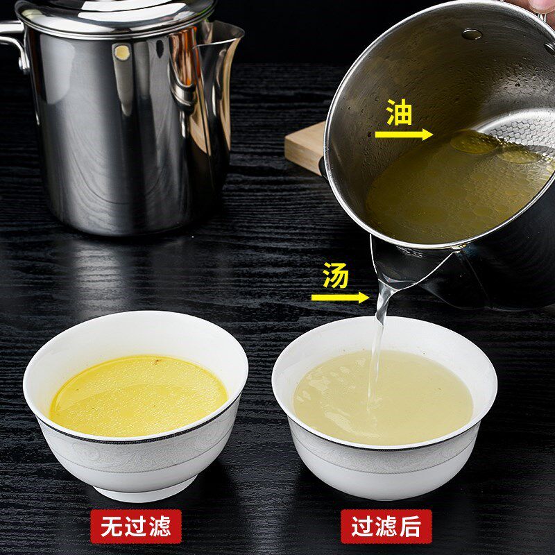 不锈钢隔油汤壶隔油壶月子汤油分离器家用厨房过滤去油水滤油神器