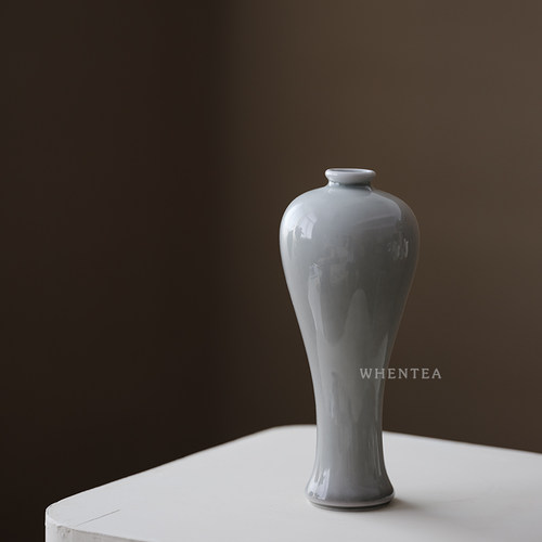 闻说日式烟灰系列小花器 草木灰陶瓷花瓶水养插花家居茶道摆件