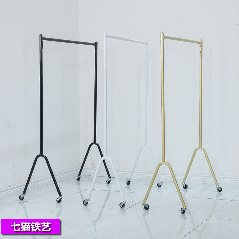 服装店展示衣架落地式女装童装专用龙门挂衣单杆卖衣服移动带轮子