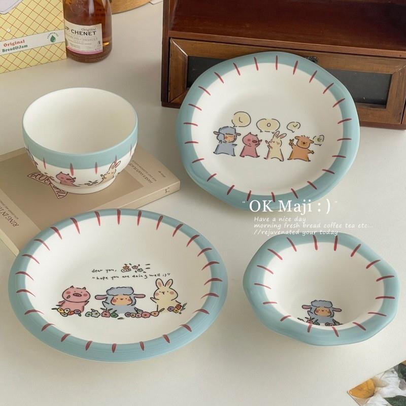 猫碗陶瓷罐头冻干餐盘宠物狗狗碟子可爱大口径可爱吃饭喝水碗食盆
