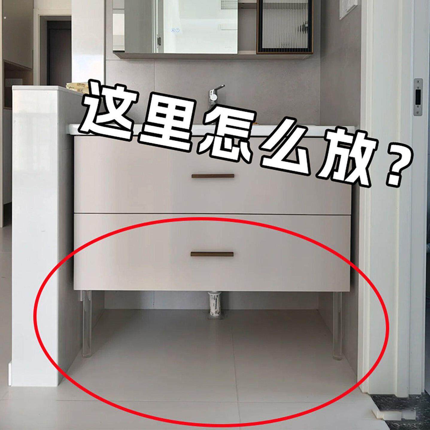 可移动脏衣篮洗漱台袜子收纳筐带轮小推车浴室柜下置物架洗衣篮子