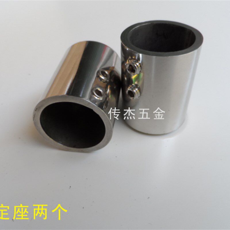 不锈钢打孔浴帘杆/19/25圆管固定座配套挂衣套件/不锈钢挂衣管座图片