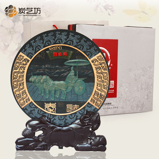 西安特色文化纪念品兵马俑炭雕摆件铜车马定制礼品送外宾朋友礼物