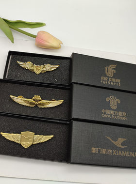 新品航空公司飞行徽章飞行员创意航徽胸章机长制服箱包装饰纪念章