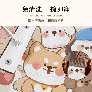 狗狗皮革地垫入户门防滑垫家用可裁剪入户玄关地毯进门门口脚垫子