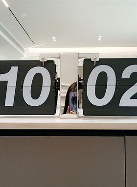 欧式钟表复古机械自动翻页钟客厅创意钟大号座钟挂钟个性时钟包邮