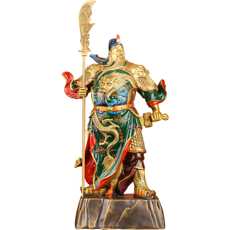 《忠义盖世》纯铜武财神关公摆件关羽关二爷佛像客厅招财供奉神像
