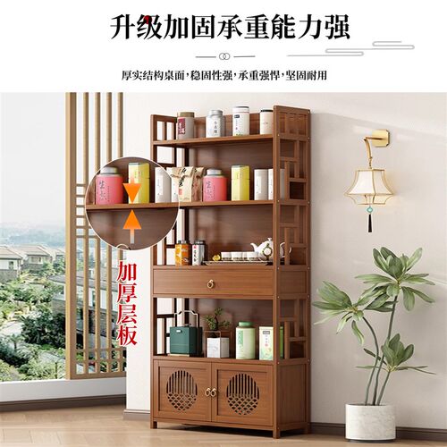 中式小博古架多宝阁茶水柜非实木茶室茶叶置物架子摆件收纳展示柜