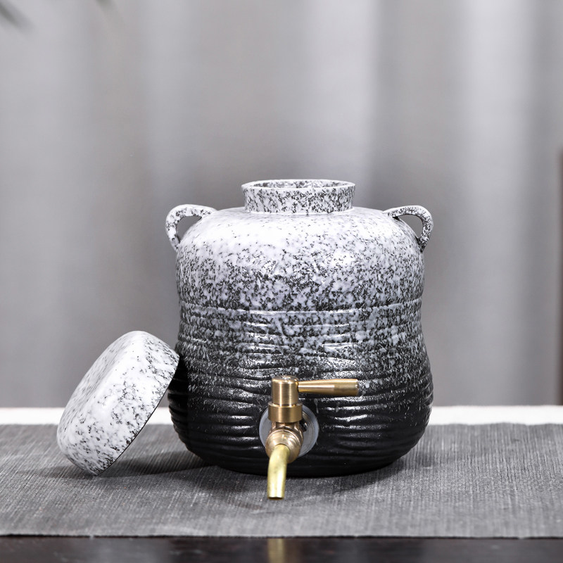 听壶居 陶瓷小酒罐日式酒坛桌台白酒黄酒中药泡酒缸凉水壶酱油壶