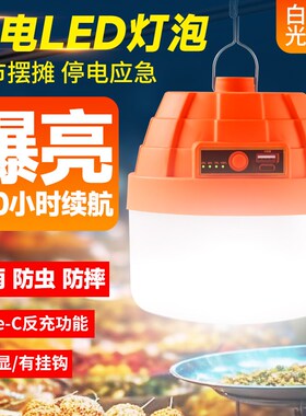振牛led夜市地摊灯充电户外露营灯家用停电夜钓移动式应急照明灯