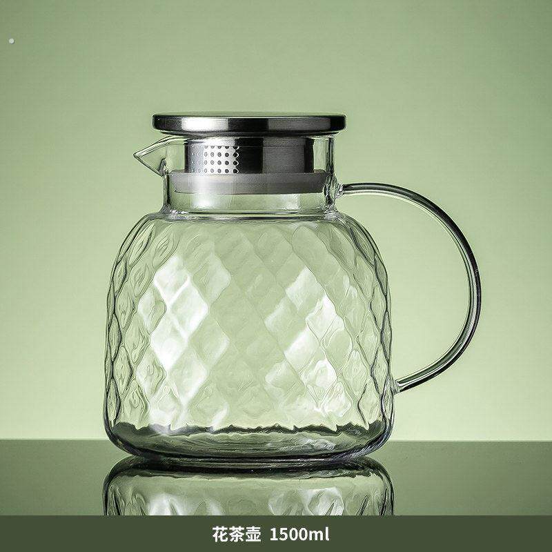 水壶玻璃高硼硅水壶家用耐高温泡茶壶冷泡瓶凉水杯冰箱冷水壶套装