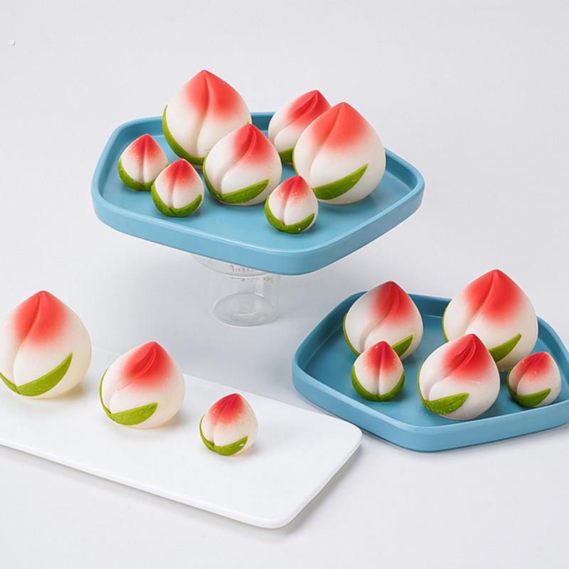 老人祝寿生日蛋糕装饰成品代可可脂巧克力寿桃摆件立体大寿桃装扮